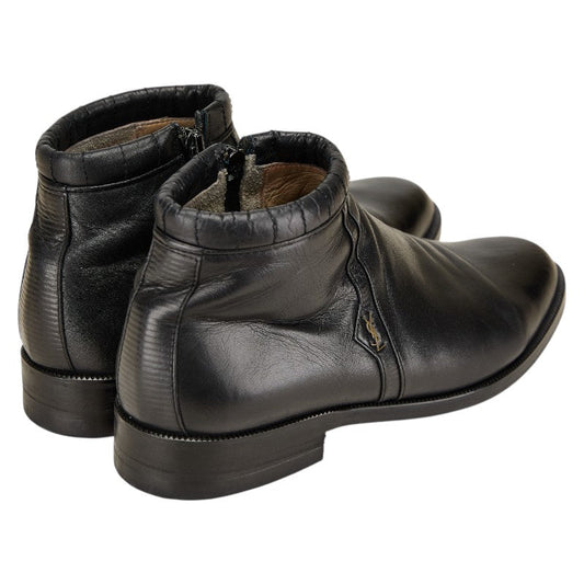 Saint Laurent YSL Leather Short Boots