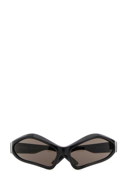 Balenciaga Men Black Acetate Fennec Oval Sunglasses