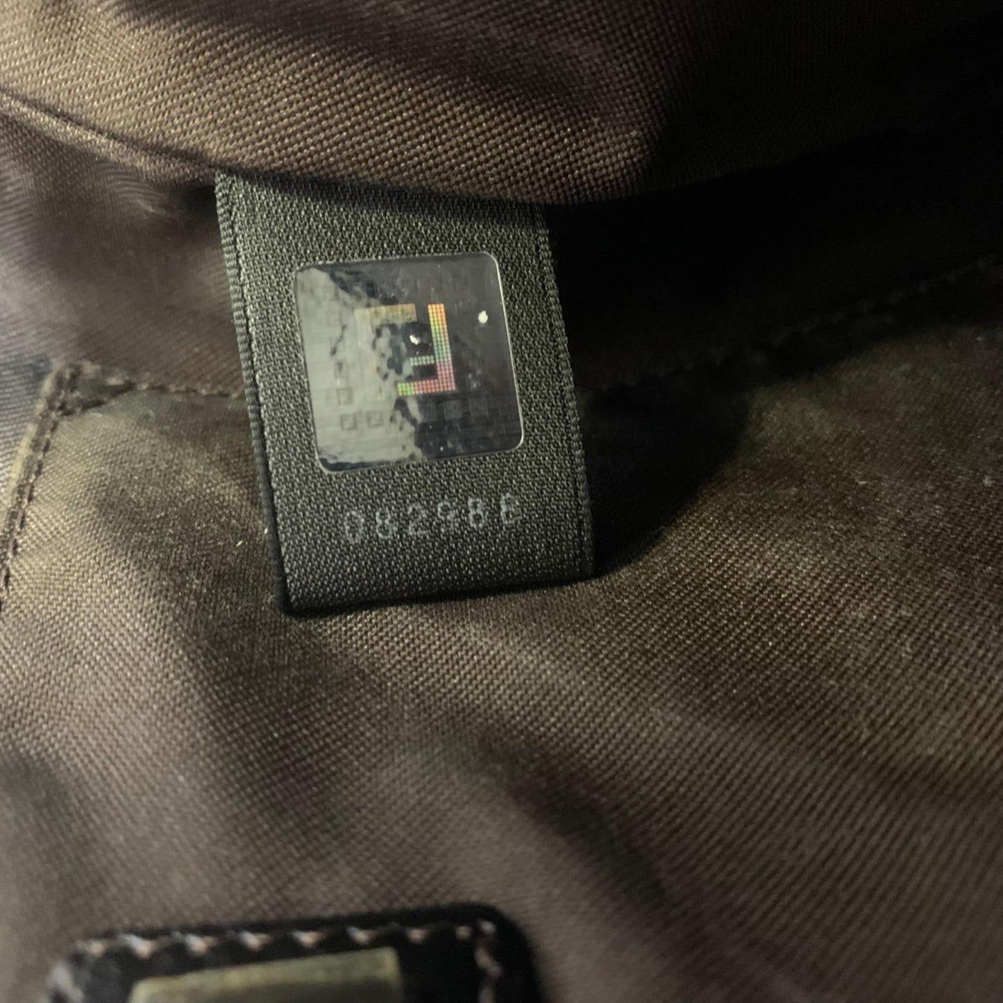 Fendi Zucchino Brown Canvas Shoulder Bag ()