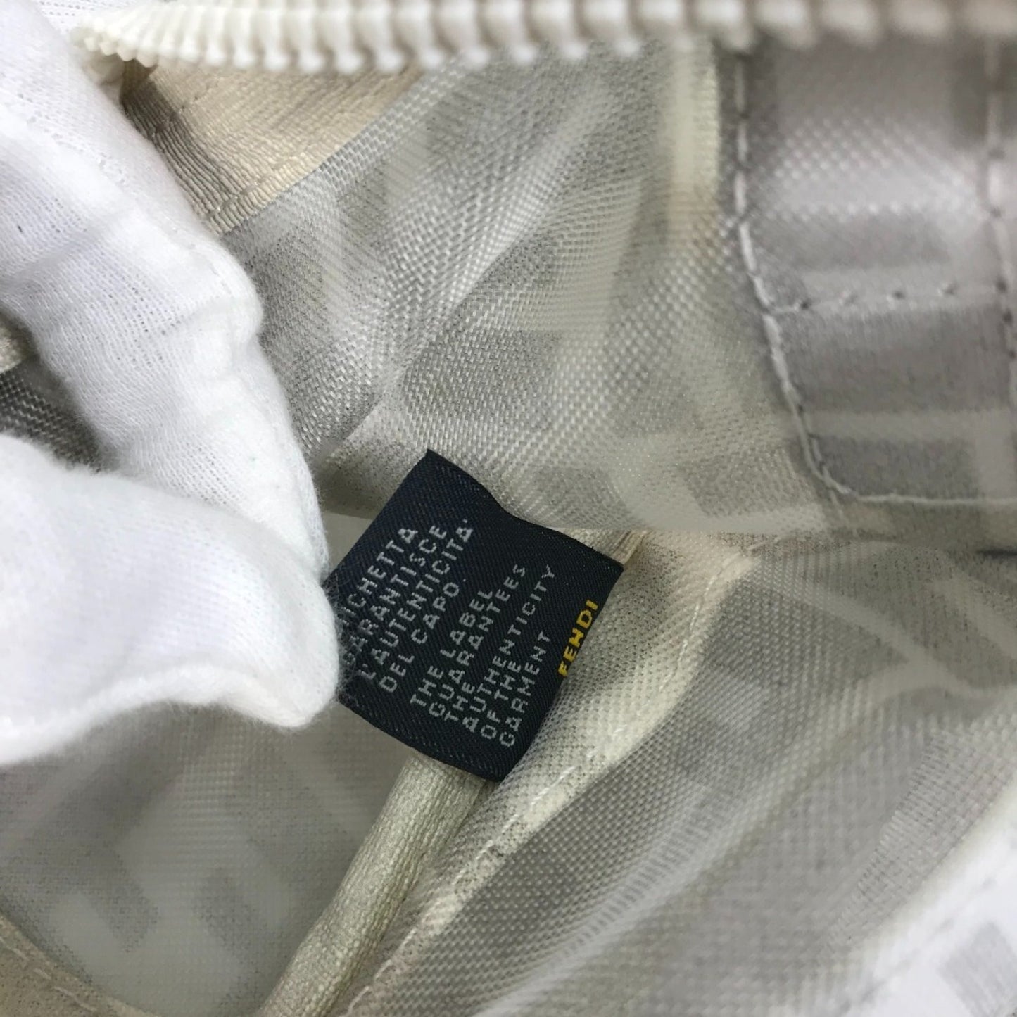 Fendi Zucca White Zucca Boston Bag Handbag ()