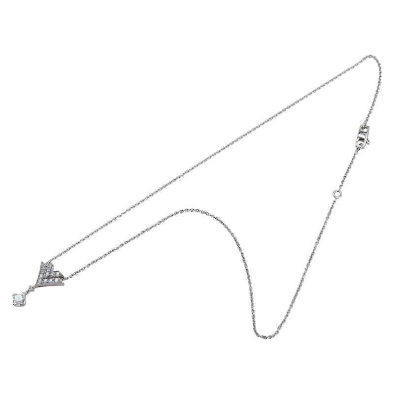 Louis Vuitton Pendentif Acte V K18WG Diamond Necklace