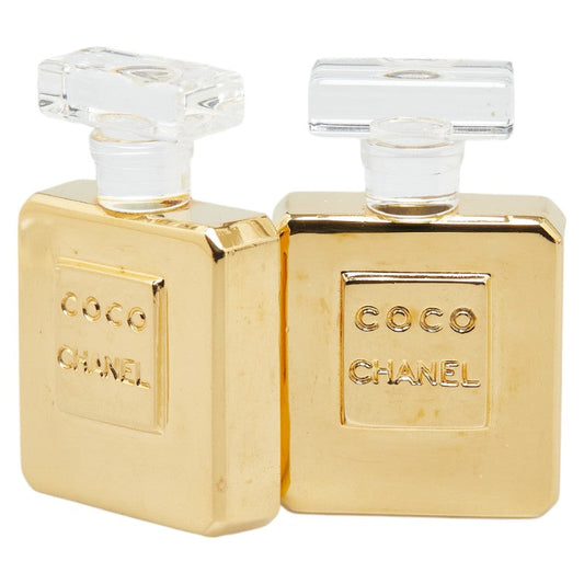 Chanel Perfume Bottle Logo Earrings