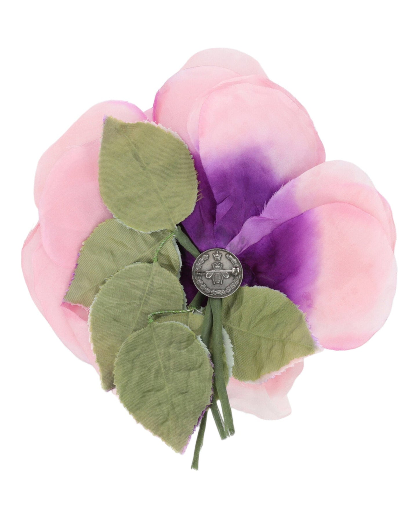 Gucci Womens Silk Flower Brooch
