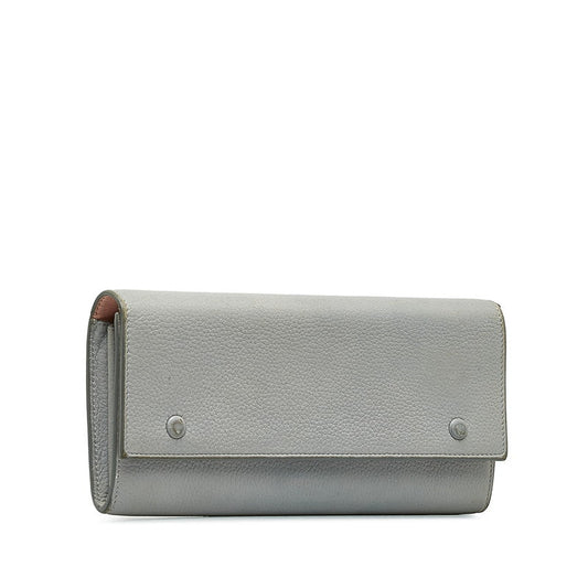 Celine Large Flap Multifunction Leather Long Wallet