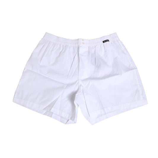 Dolce & Gabbana White Cotton Regular Boxer Shorts Men's Underwear