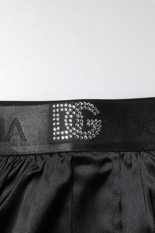 Dolce & Gabbana Black Logo Waist Regular Boxer Shorts Men's Underwear
