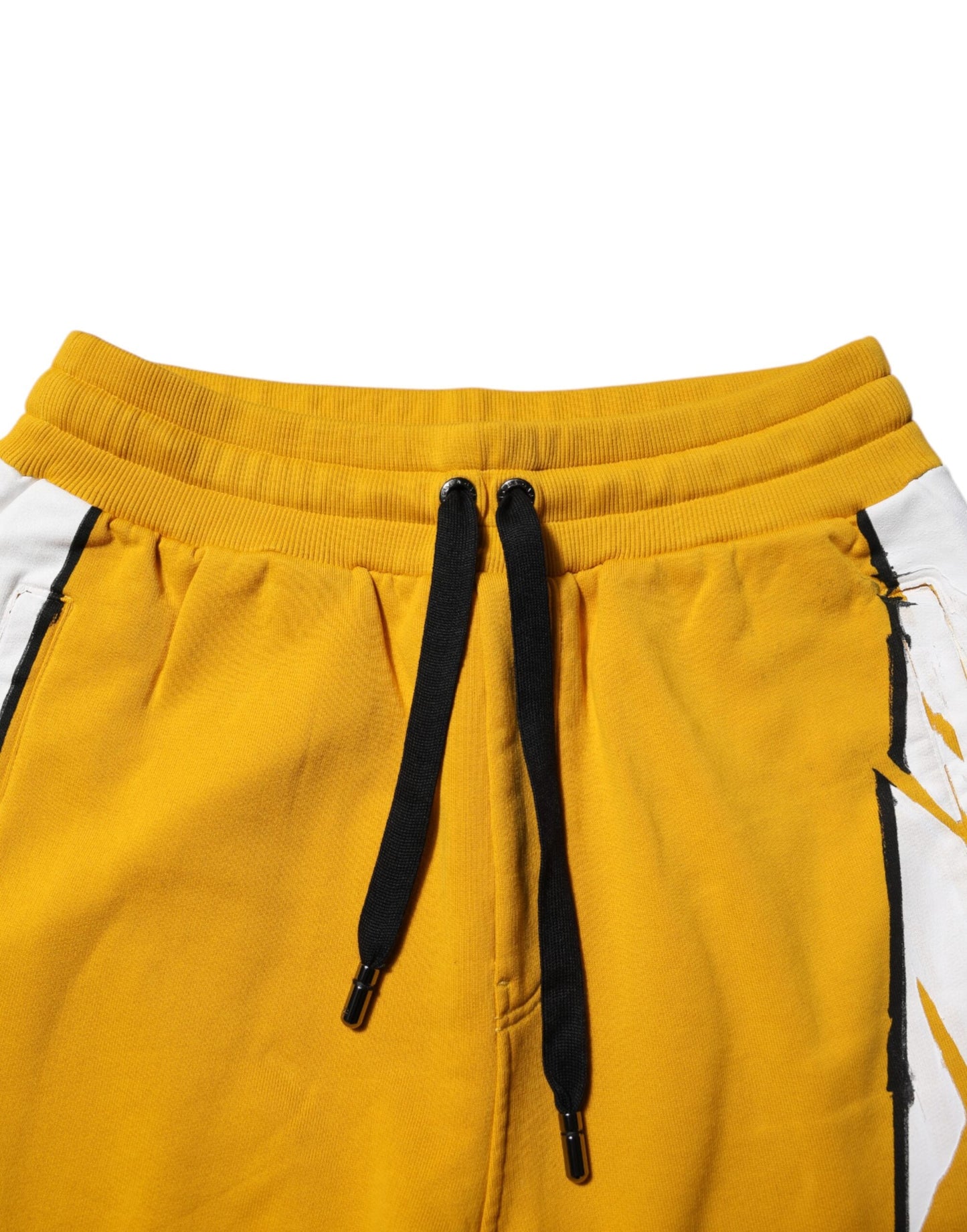 Dolce & Gabbana Yellow Cotton Printed SweatMen's Jogger Men's Pants ()