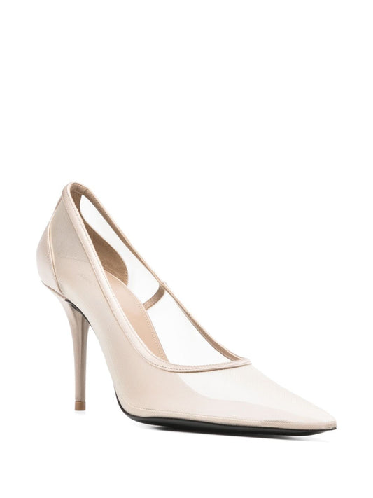 SAINT LAURENT Norma 90 Grid Heel Salon Pumps