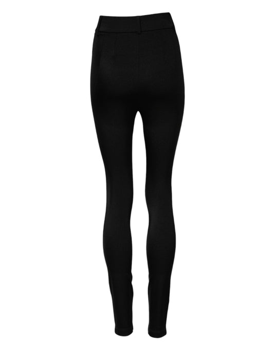 Dolce & Gabbana Black High Waisted Skinny Leggings Women's Pants ()