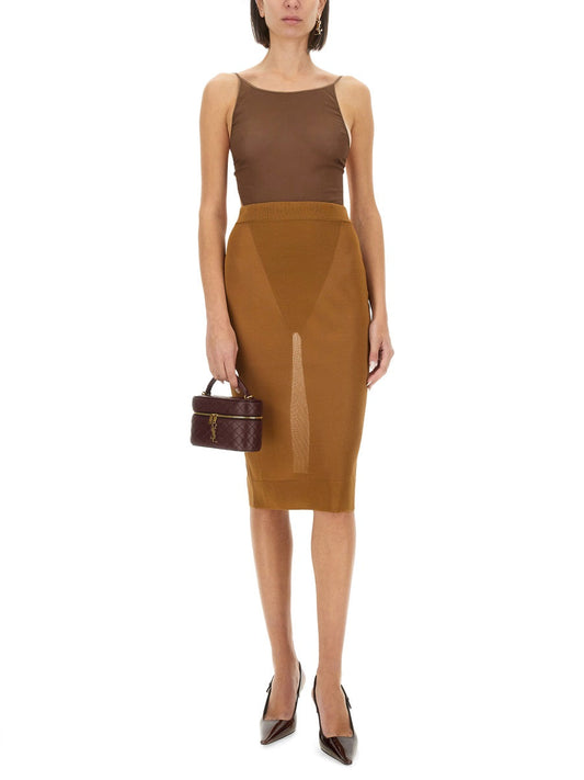 SAINT LAURENT Knit Pencil Skirt - Size S