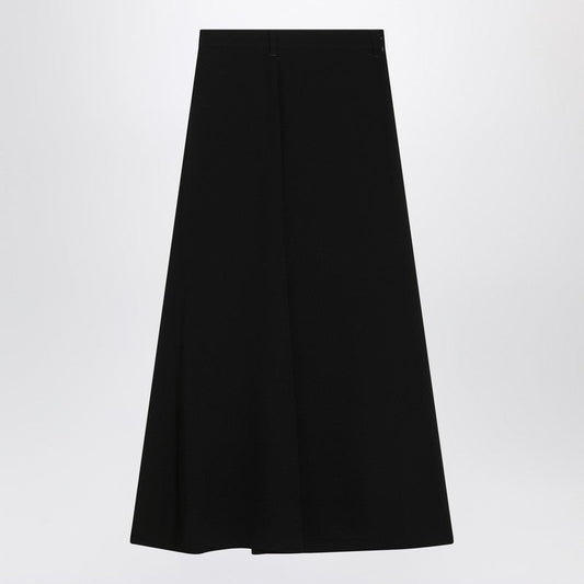 Balenciaga Draped Black Skirt In Crêpe Women