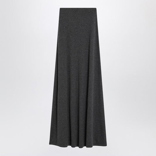 Balenciaga Long Grey Wool Skirt Women