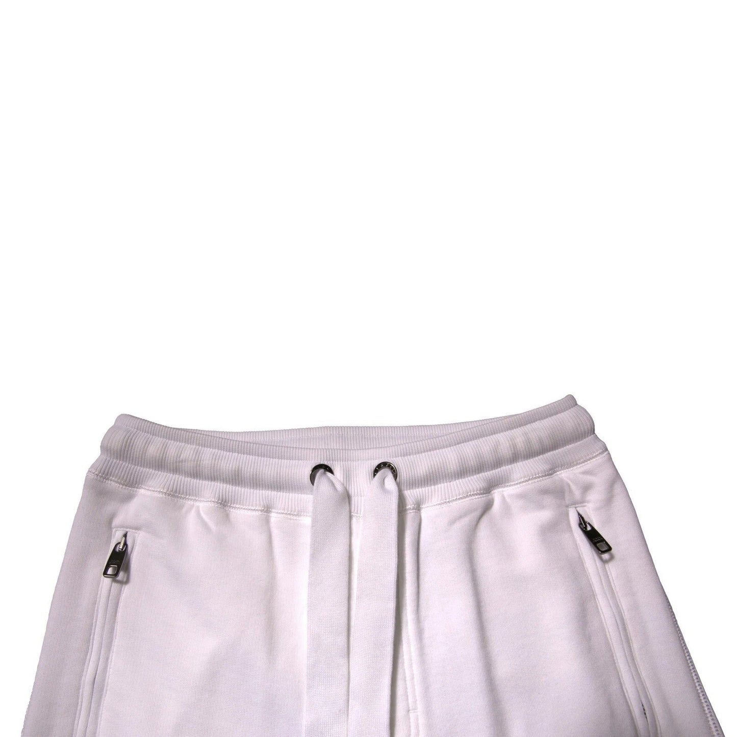 Dolce & Gabbana White Logo Tape Jogger Cotton Sweatpant Men's Pants