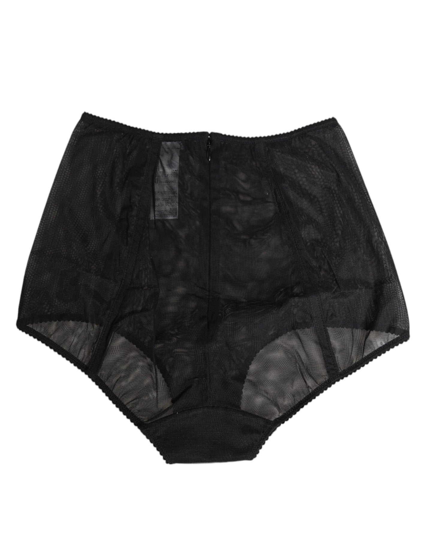 Dolce & Gabbana Black High Waist Mesh Sheer Shapewear Women's Underwear