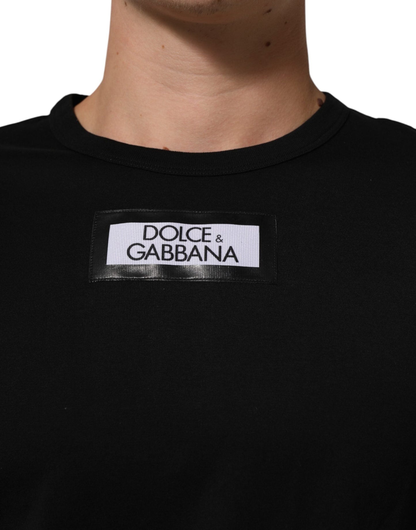 Dolce & Gabbana Black DGRoyals Cotton Men Crew Neck IT Men's T-shirt