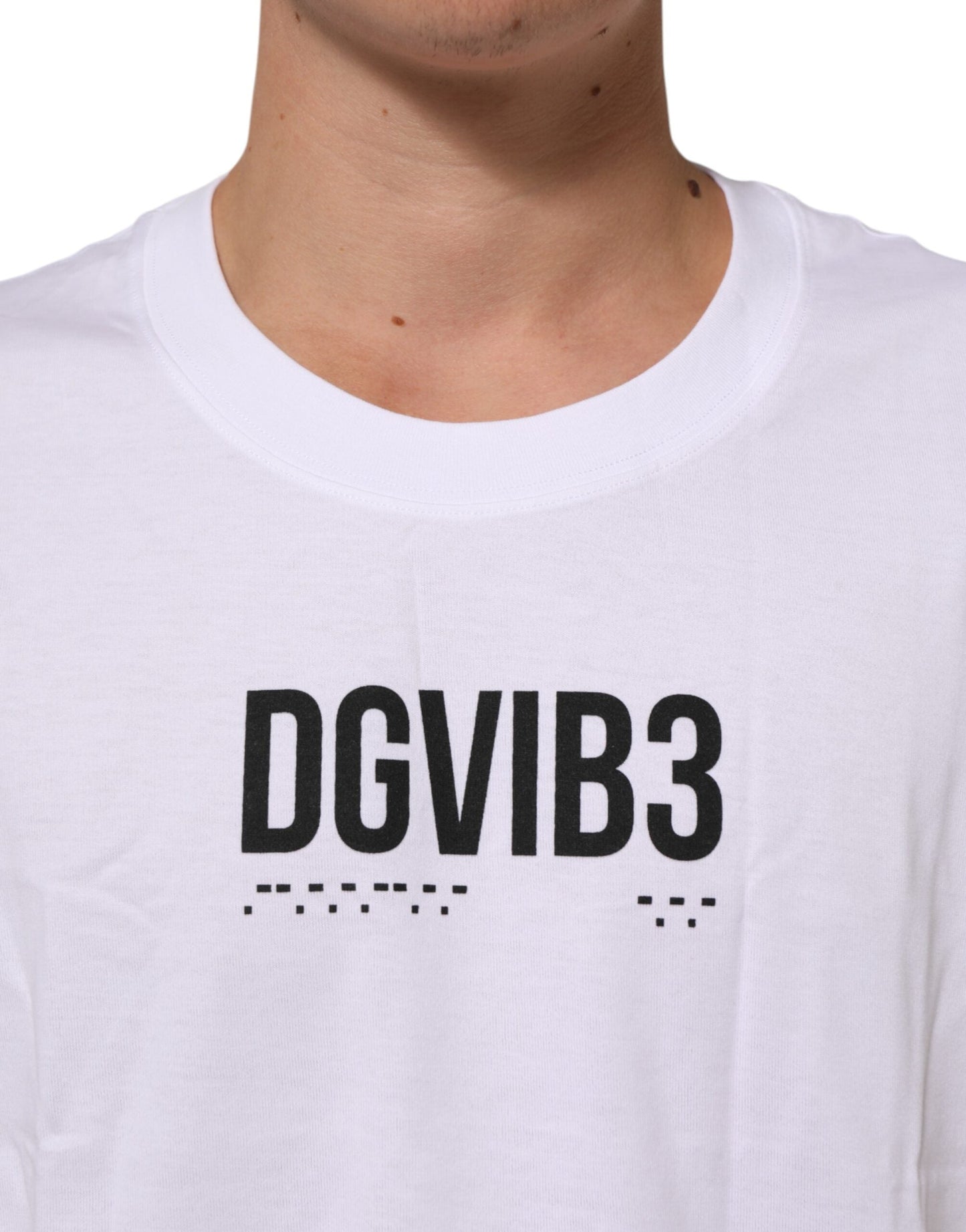 Dolce & Gabbana White Cotton Sleeveless Printed Tank Men's T-shirt