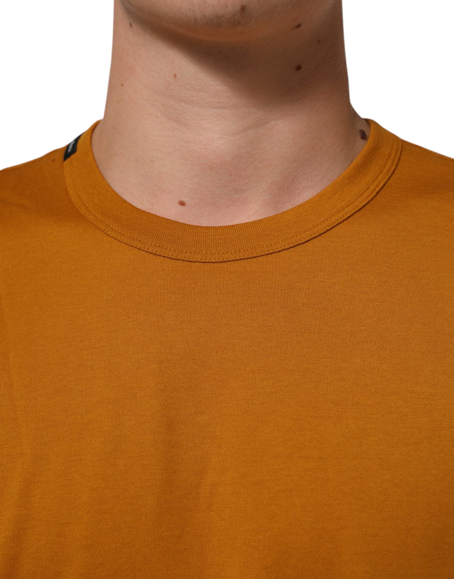 Dolce & Gabbana Golden Brown Crew Neck Short Sleeve Men's T-shirt