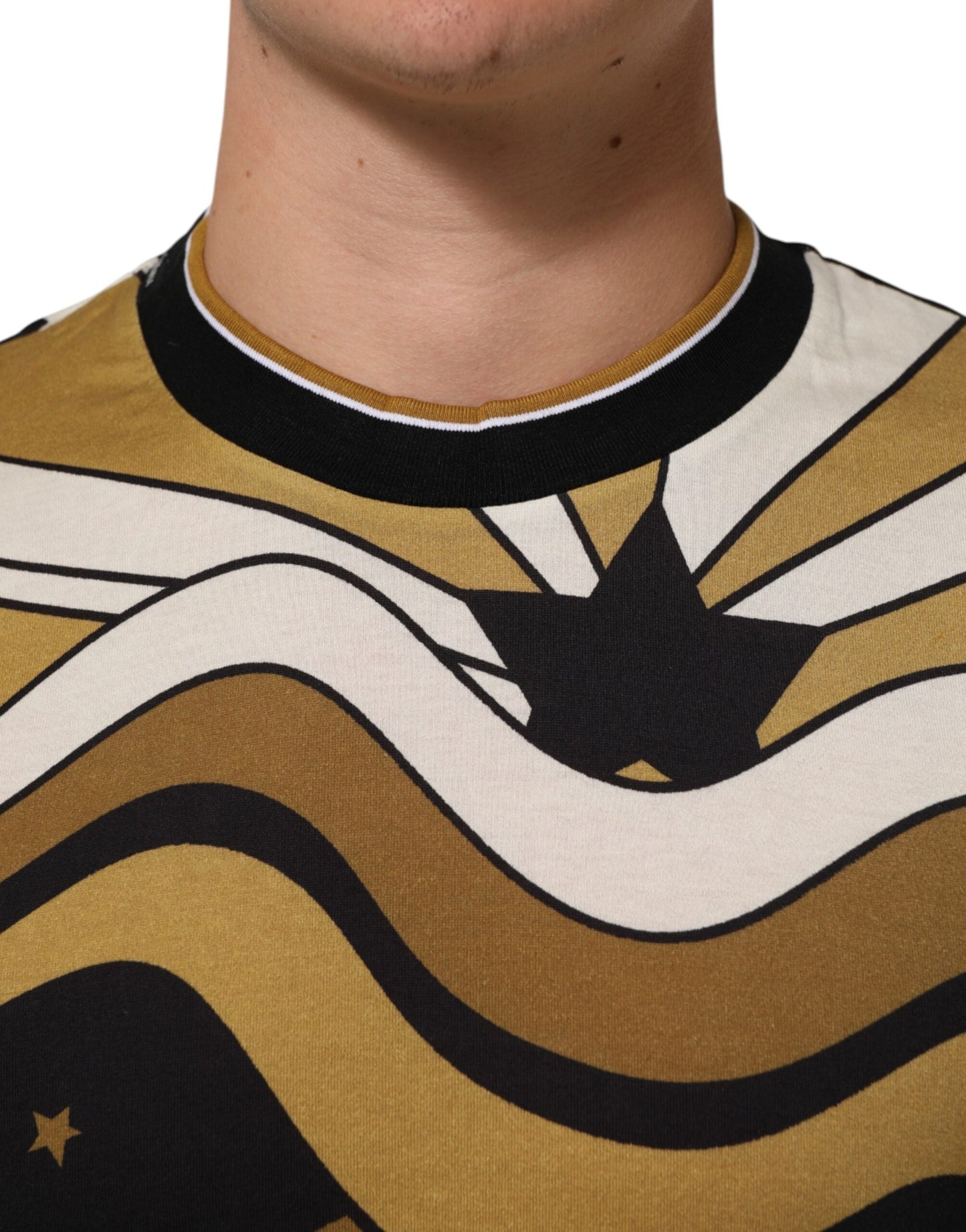 Dolce & Gabbana Multicolor Millennials Star CrewNeck Men's T-shirt