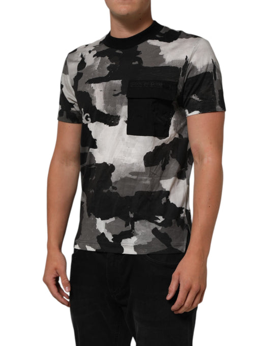 Dolce & Gabbana Multicolor Camouflage Men Short Sleeves Men's T-shirt