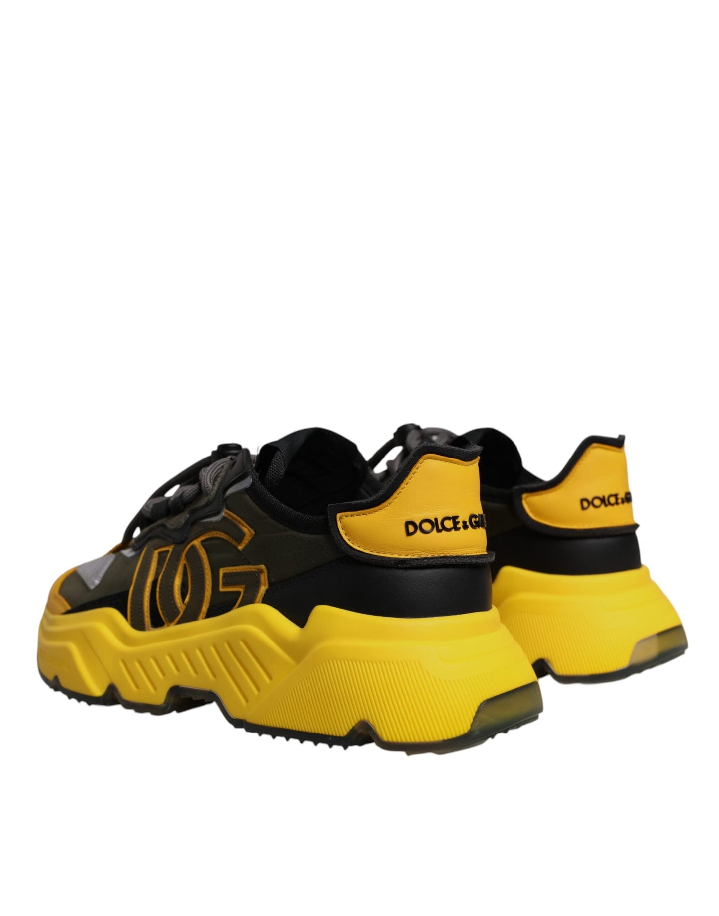 Dolce & Gabbana Black Yellow Daymaster Low Top Sneakers Men's Shoes ()
