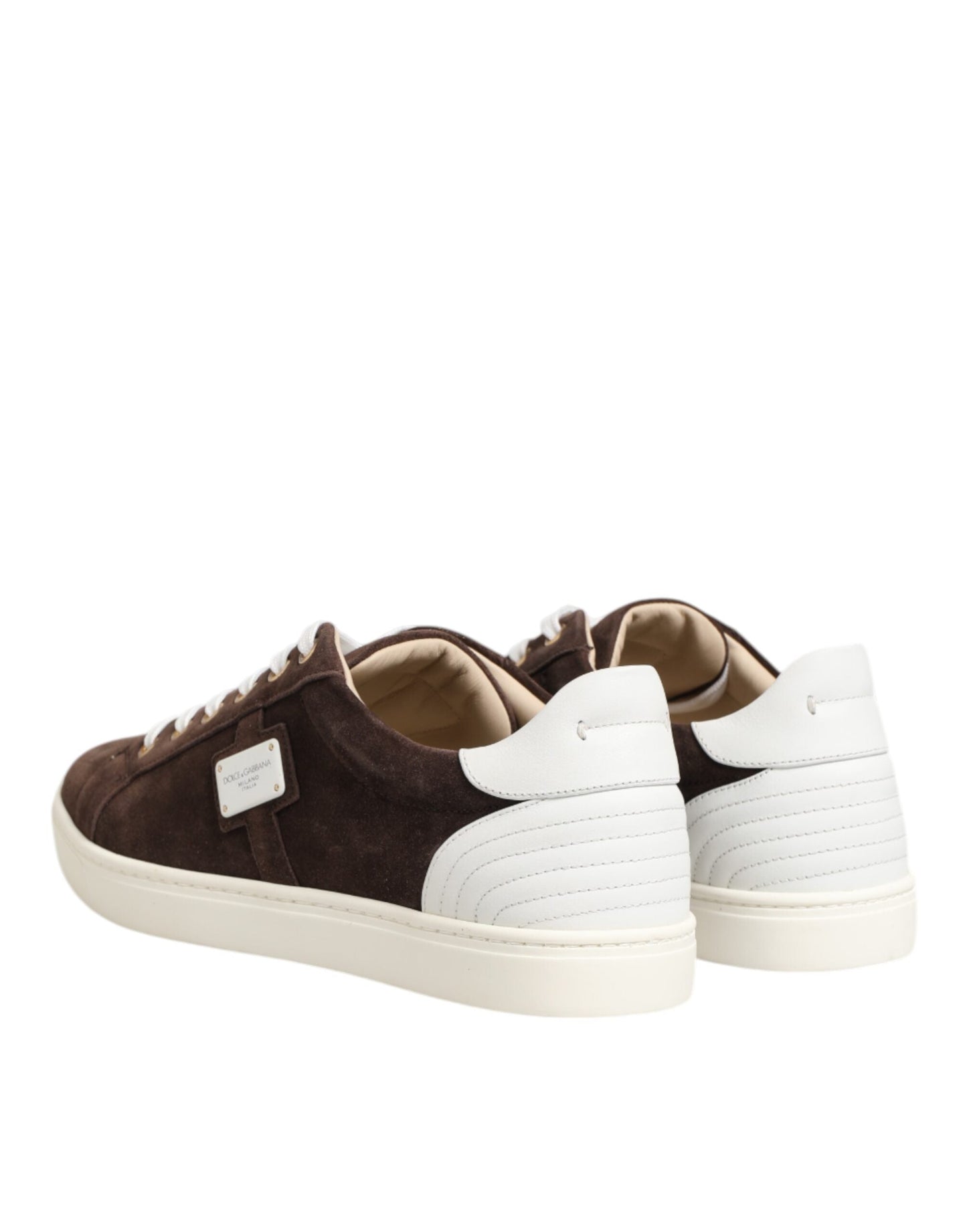 Dolce & Gabbana Brown Suede Leather Low Top Men Sneakers Men's Shoes