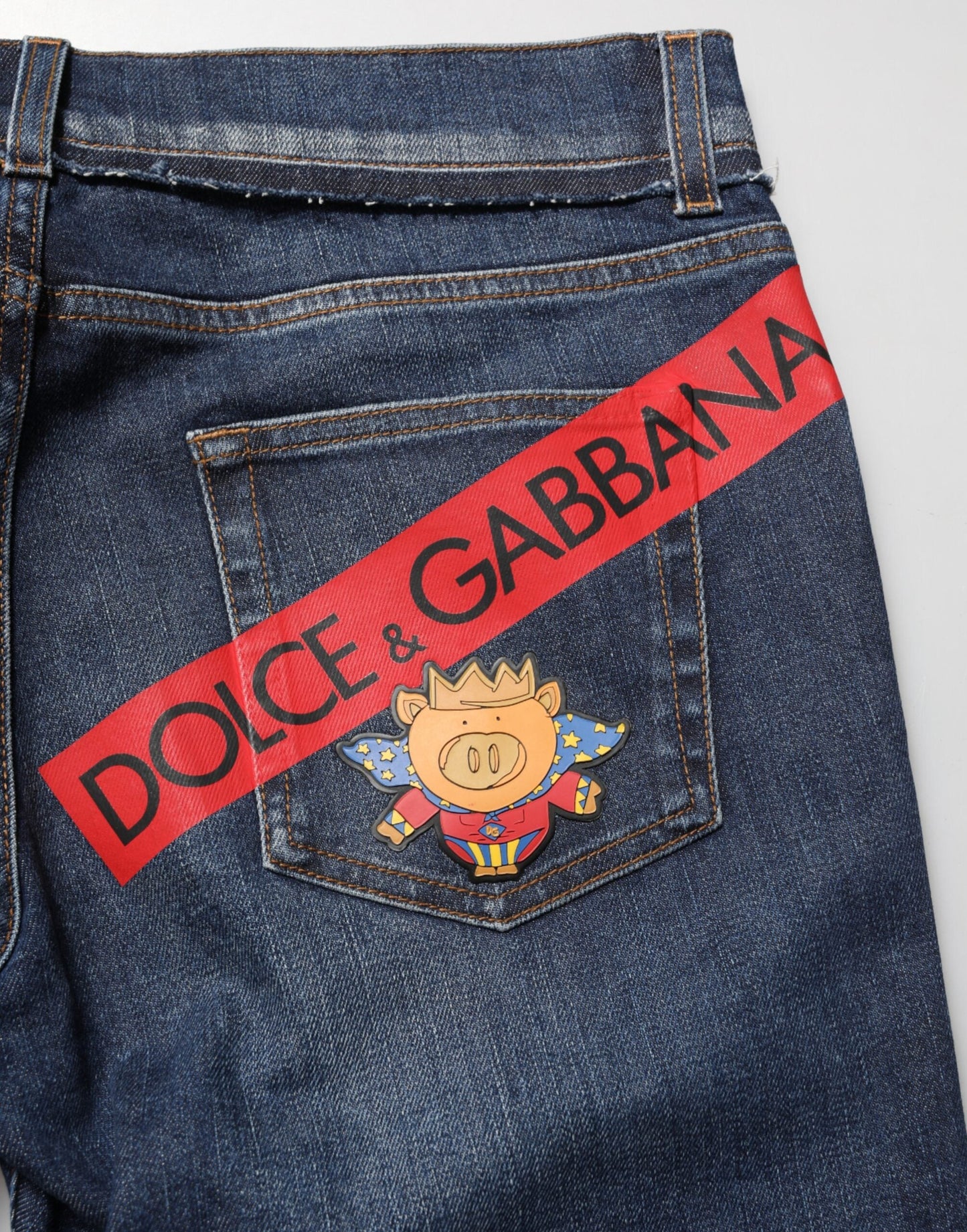 Dolce & Gabbana Blue Cotton Stretch Skinny Men Denim Men's Jeans
