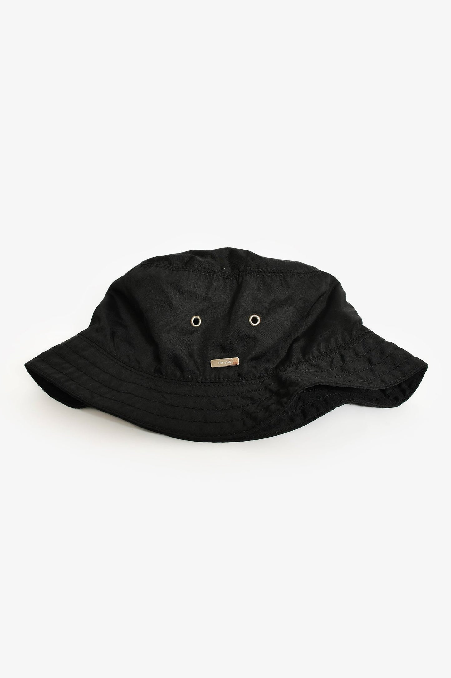 Prada Black Nylon Bucket Hat Size M
