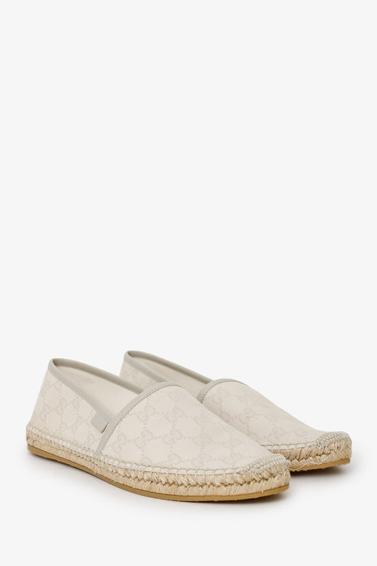 Gucci Cream Gucci Canvas Espadrilles Size 39
