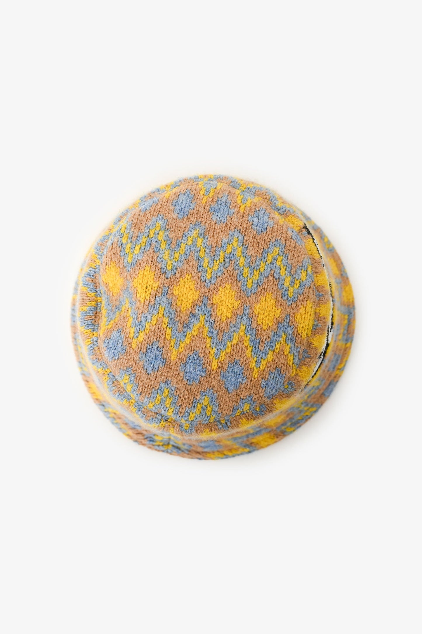 Prada Yellow/Multicolour Wool Bucket Hat Size S