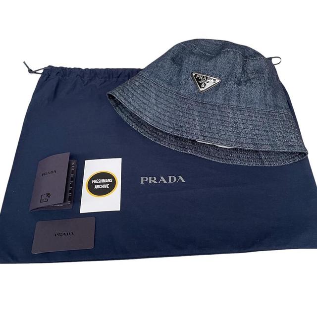 Prada Cotton Denim Bucket Hat Medium