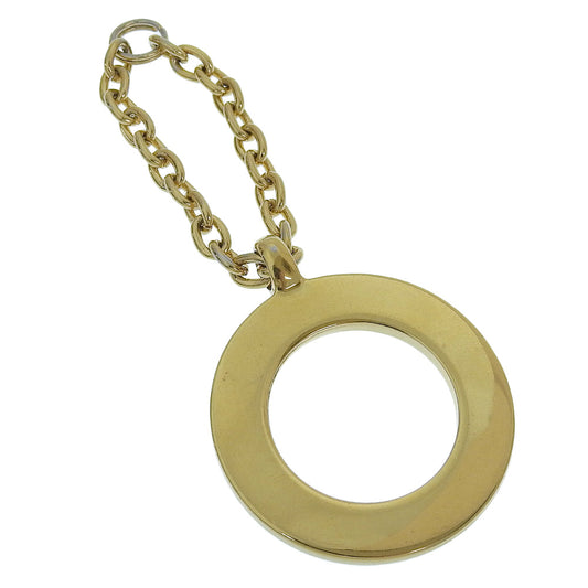 Celine Logo Circle Charm Keychain