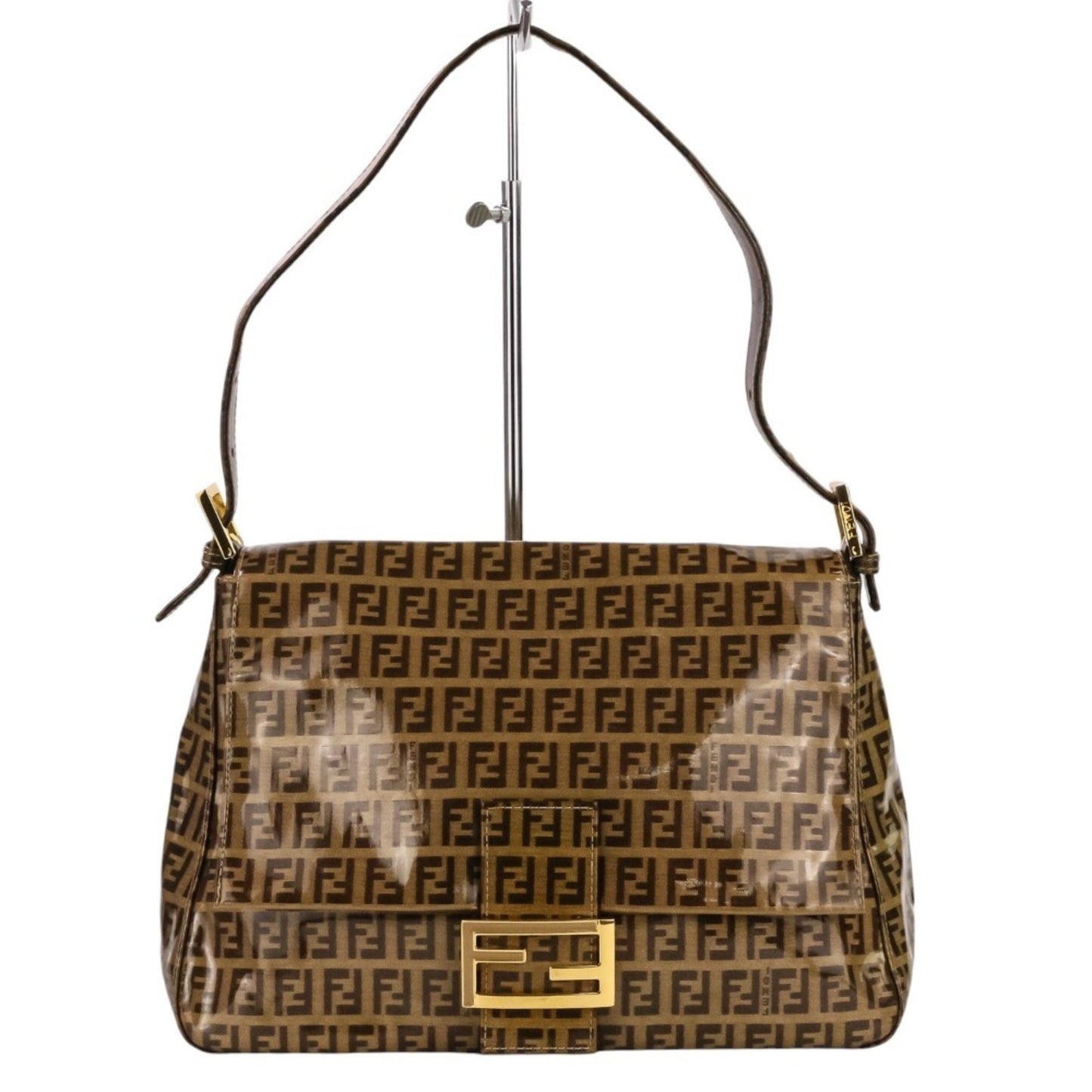 Fendi Zucchino Brown Pvc Handbag ()