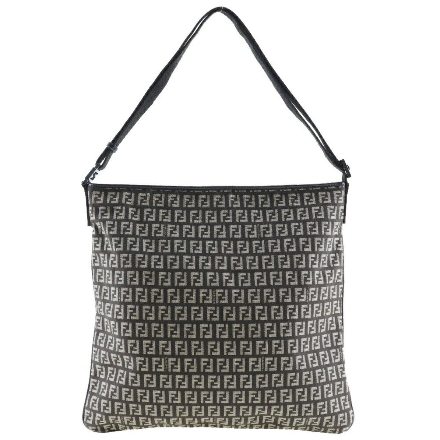 Fendi Zucchino Brown Canvas Shoulder Bag ()