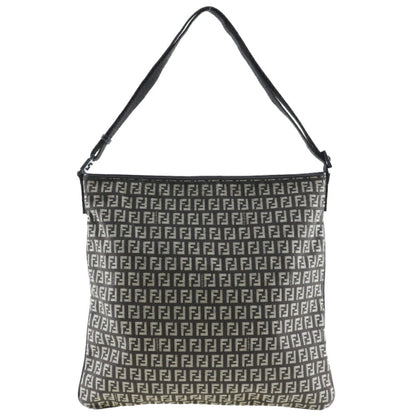 Fendi Zucchino Brown Canvas Shoulder Bag ()
