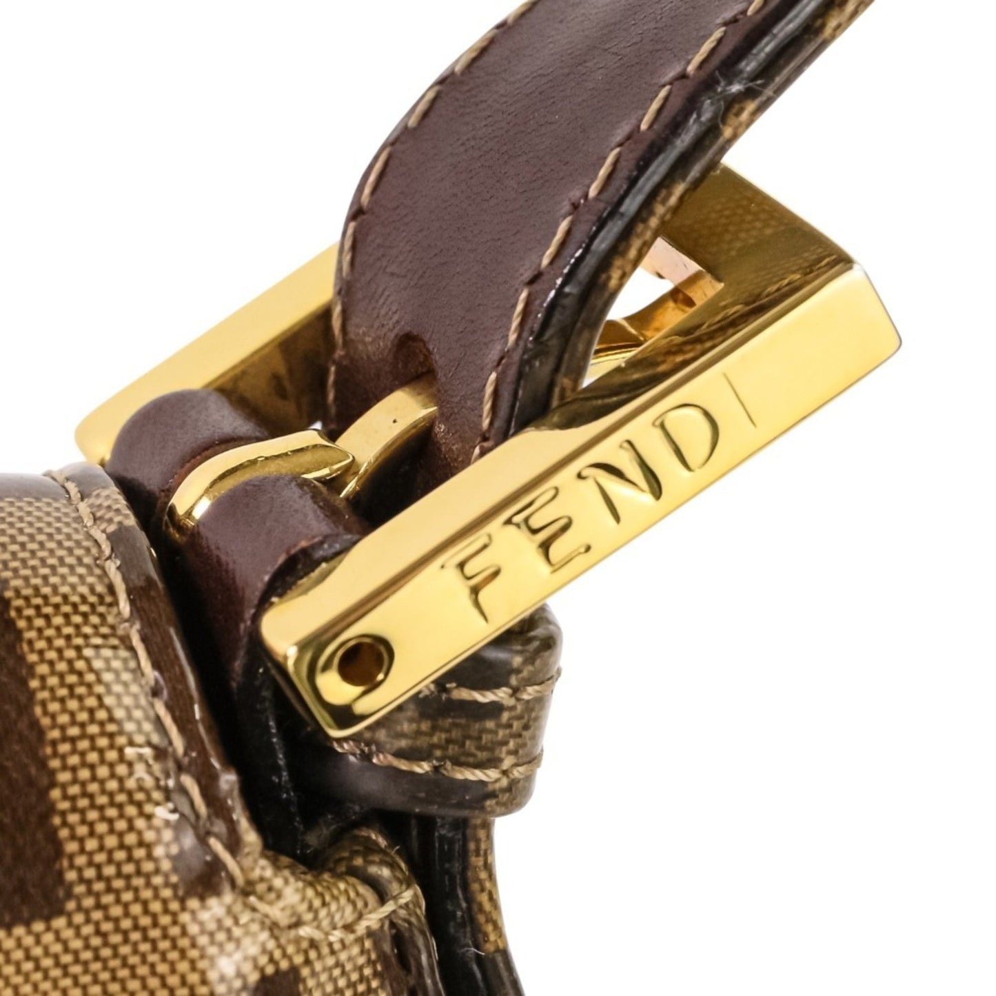 Fendi Zucchino Brown Pvc Handbag ()