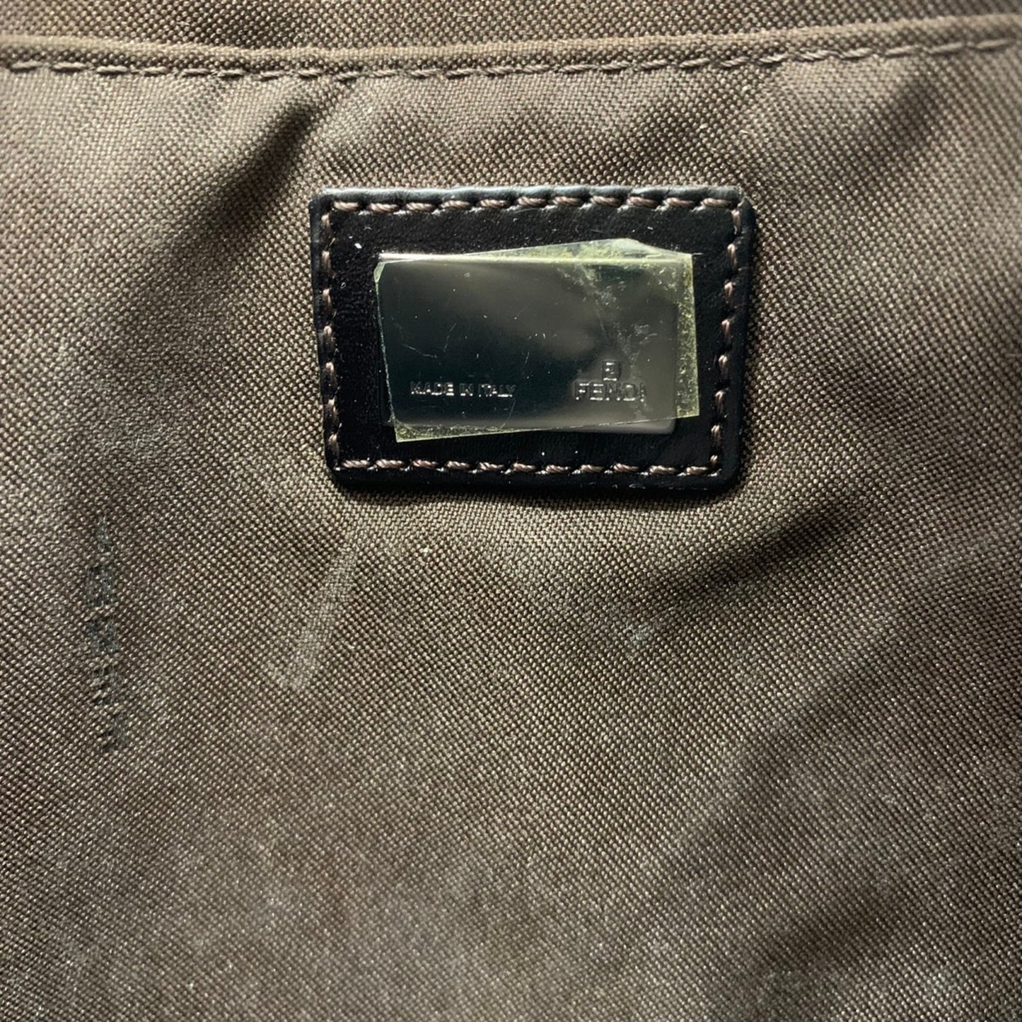 Fendi Zucchino Brown Canvas Shoulder Bag ()