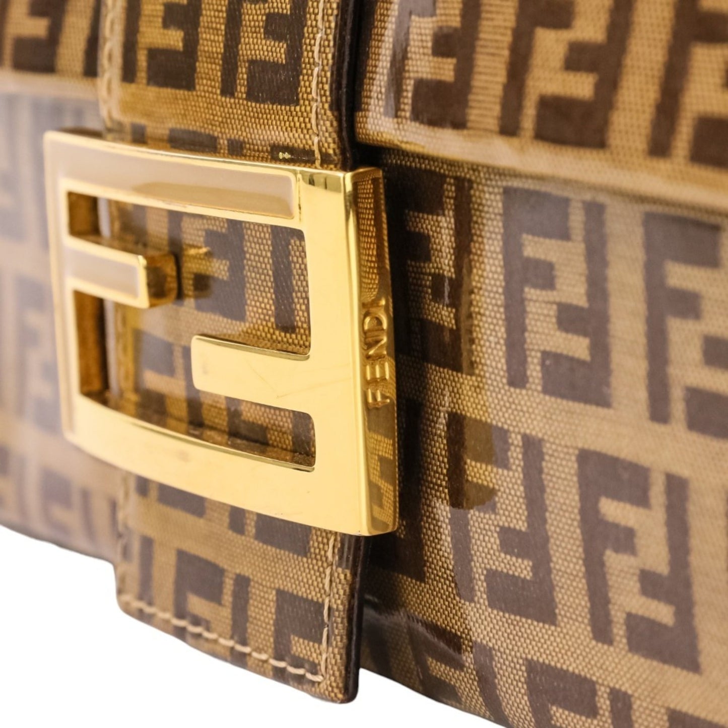 Fendi Zucchino Brown Pvc Handbag ()