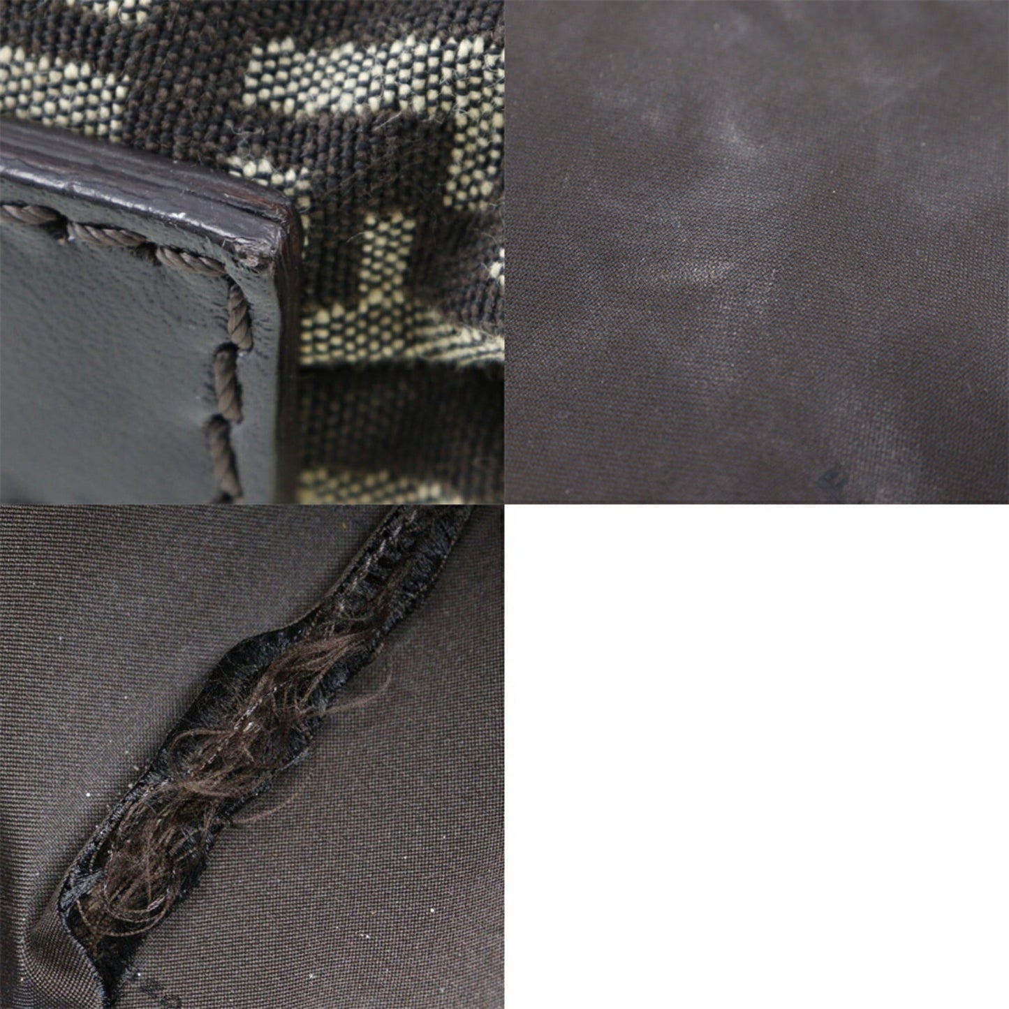 Fendi Zucchino Brown Canvas Shoulder Bag ()