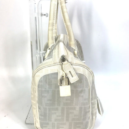 Fendi Zucca White Zucca Boston Bag Handbag ()