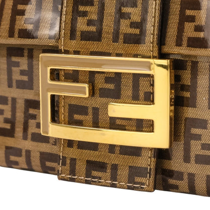 Fendi Zucchino Brown Pvc Handbag ()