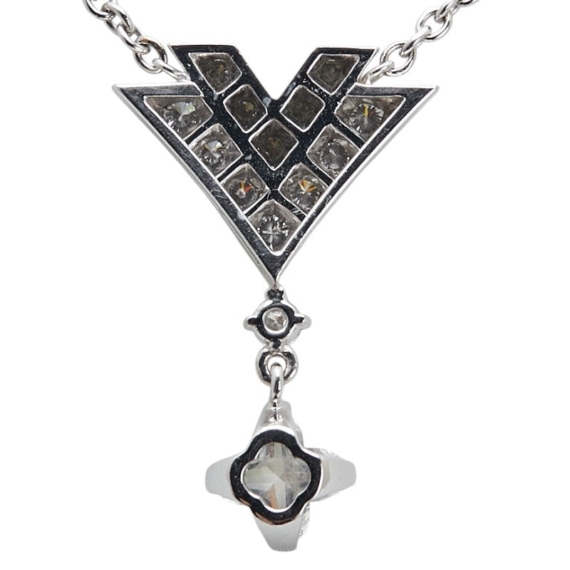 Louis Vuitton Pendentif Acte V K18WG Diamond Necklace