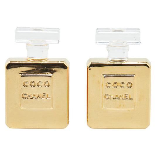 Chanel Perfume Bottle Logo Earrings