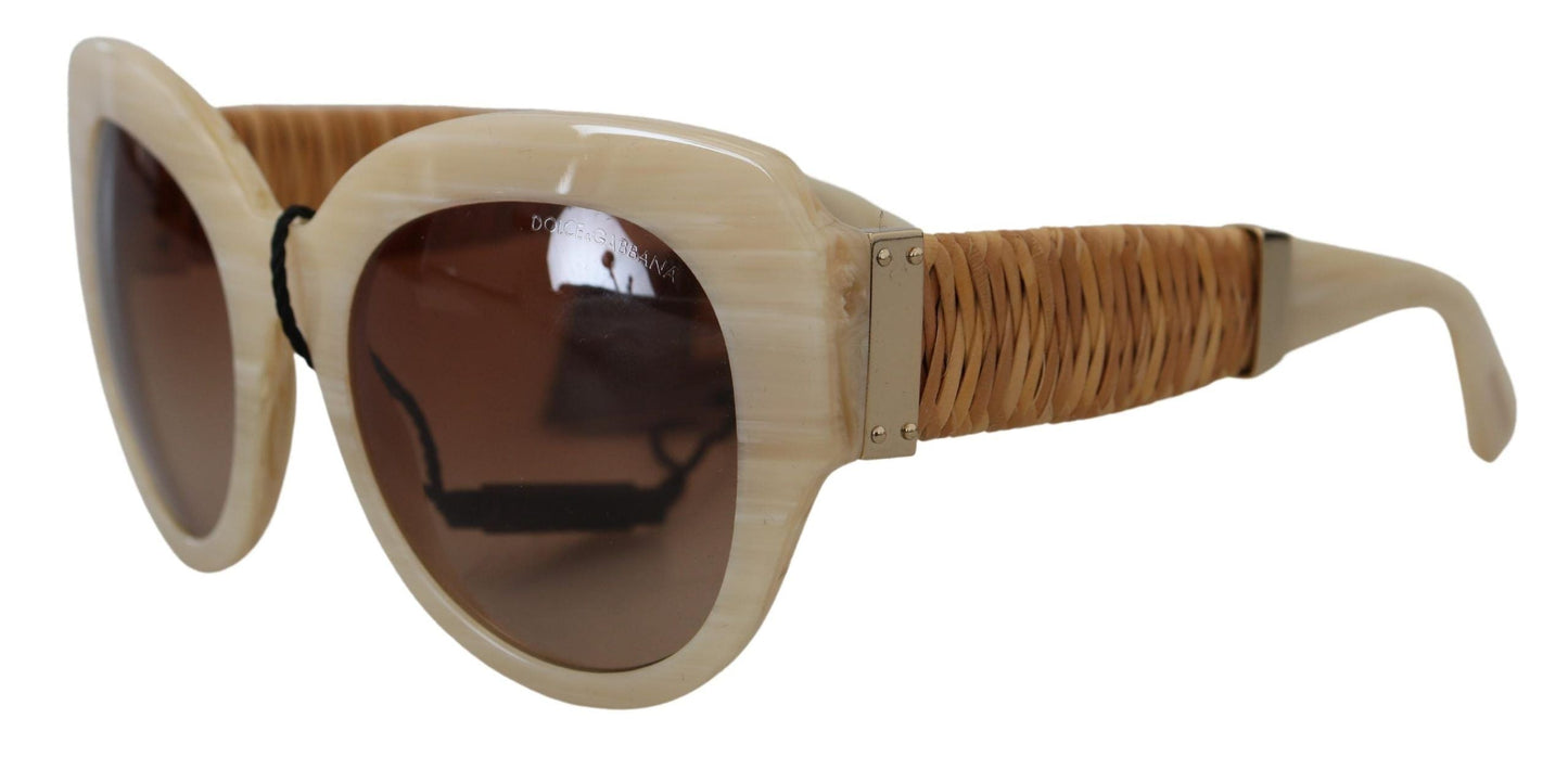 Dolce & Gabbana Beige Acetate Full Rim Brown Lense DG4294 Women's Sunglasses