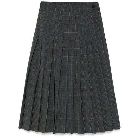 Balenciaga Grey Skirts - Pleated Skirts Women