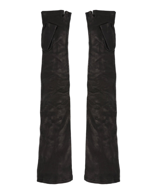 Gucci Womens Corset Lacing Fingerless Gloves