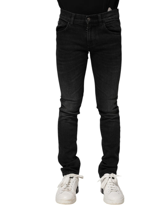 Dolce & Gabbana Black Cotton Skinny Men Denim Men's Jeans ()