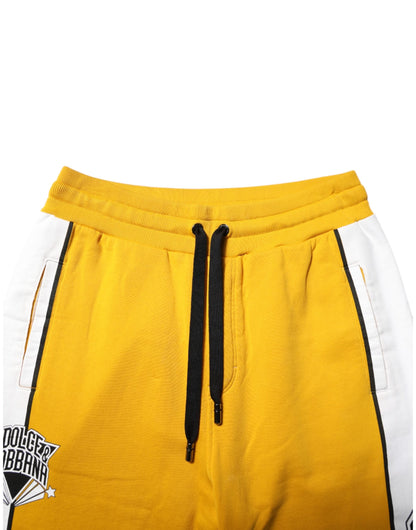 Dolce & Gabbana Yellow Cotton Sweatpant Jogger Trouser Men's Pants ()
