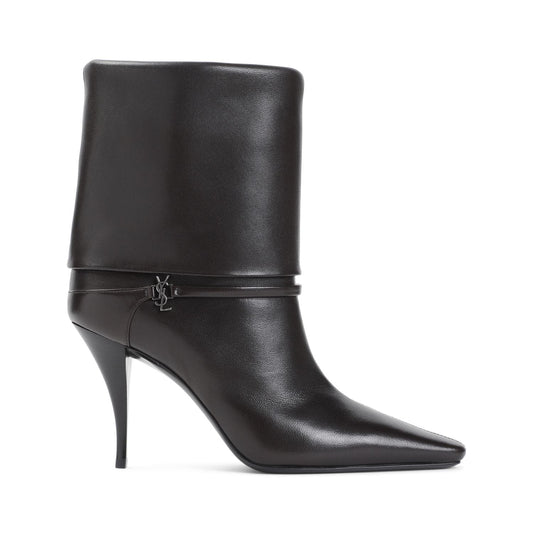 SAINT LAURENT Pointed Toe Stiletto Ankle Boots with Dust Handbag - Heel Height: 9cm
