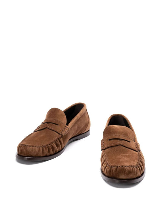 SAINT LAURENT Suede Loafers for Men - SS25 Collection