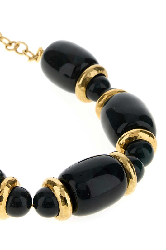 SAINT LAURENT Two-Tone Resin and Metal Necklace